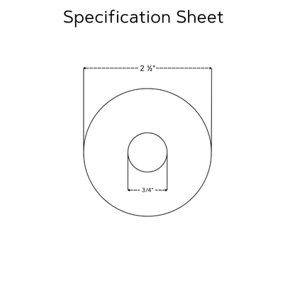 Unlacquered Brass Flat Face Plates for Wall Mount Faucets, 1/2 inch Solid Brass Flat Escutcheons