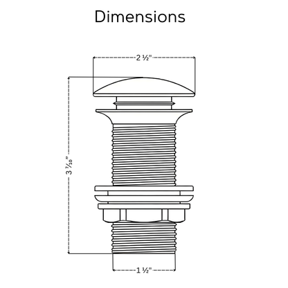 Unlacquered Brass Pop-Up Sink Drain