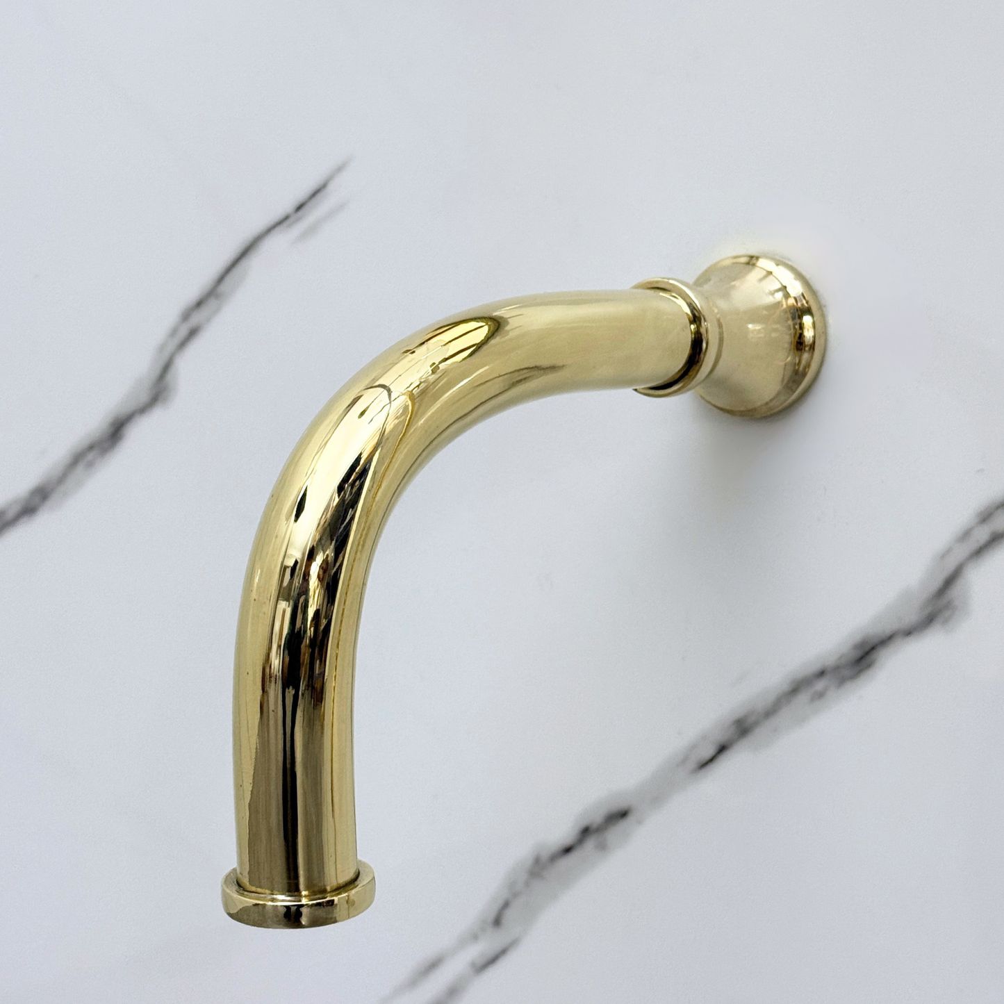 Unlacquered Brass Shower System with Adjustable Flat Round Rain Shower Head, Handheld Shower Head ,Central Brass Plaque, Tub Filler and Cross Handles