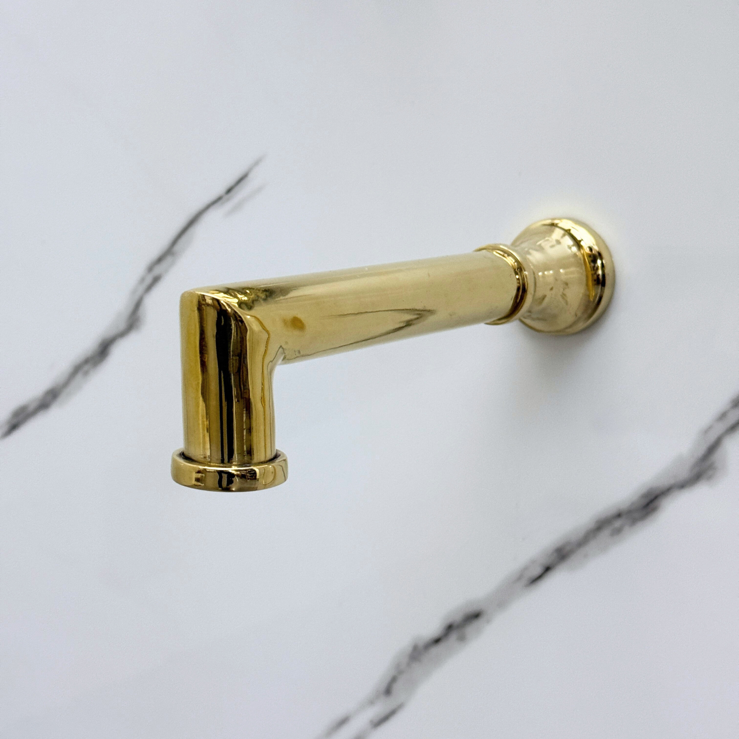 Unlacquered Brass Shower System with Flat Adjustable Round Rain Shower Head, Handheld Shower Head, Central Brass Plaque, Tub Filler and Cross Handles