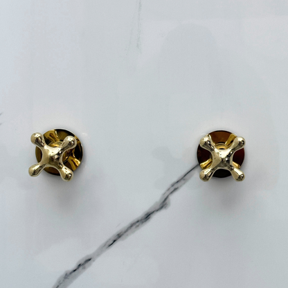 Unlacquered Brass Shower System with Adjustable Round Rain Shower Head, Arcuate Arm and Cross Handles