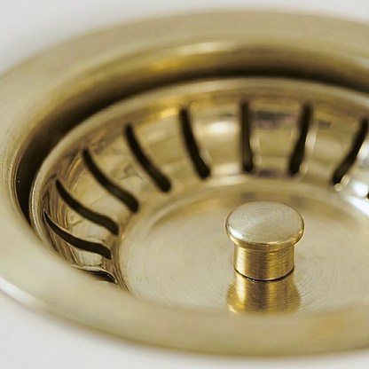 Unlacquered Brass Sink Strainer, Solid Brass Kitchen Sink Strainer