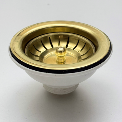 Unlacquered Brass Sink Strainer, Solid Brass Kitchen Sink Strainer