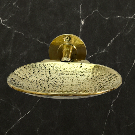 Unlacquered Brass Soap Dish, Wall-Mounted Hammered Brass Soap Tray