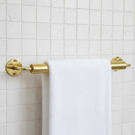 Unlacquered Brass Towel Holder, Solid Brass Wall Mounted Bar, Brass Towel Rack, Brass Rod, Brass Towel Rail