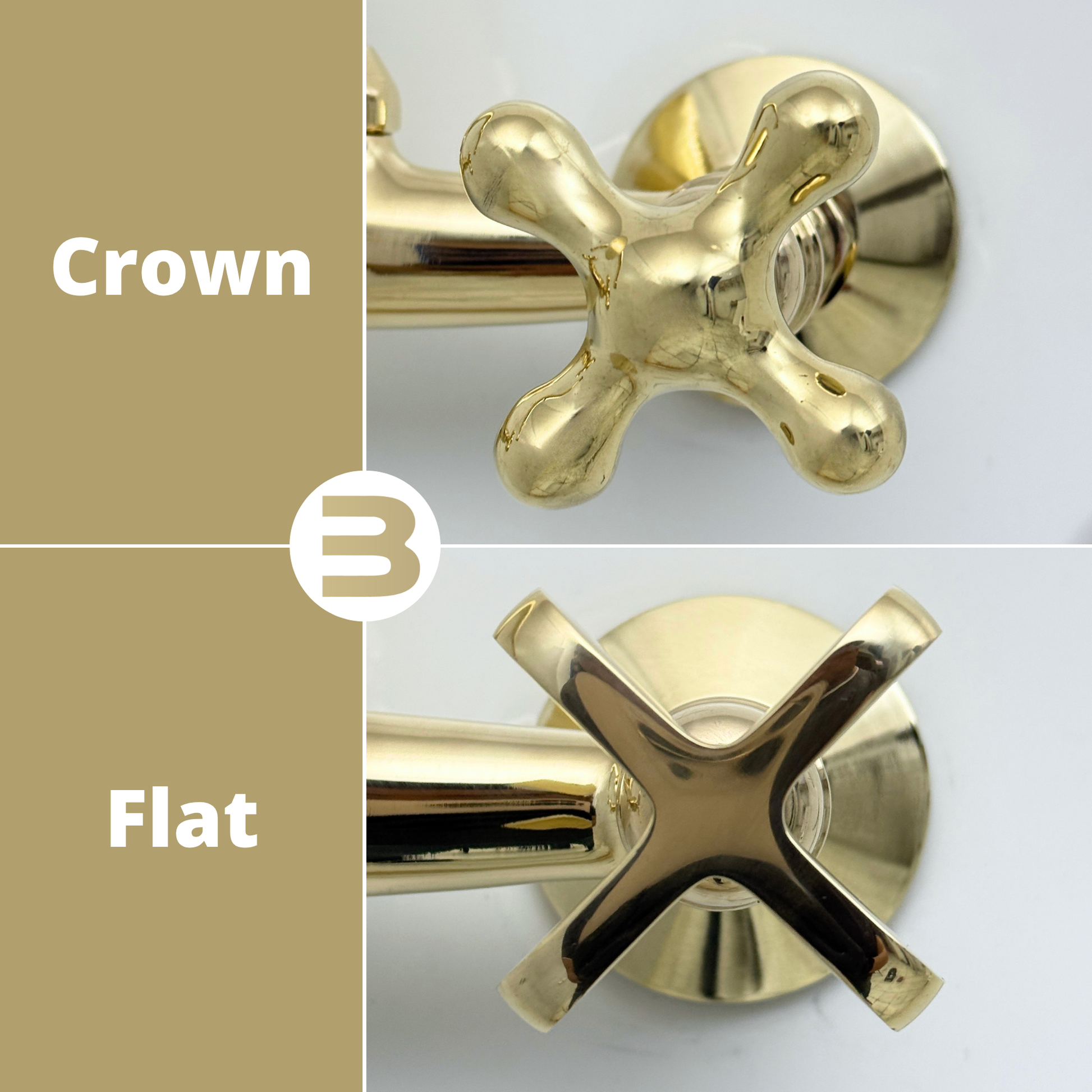 Unlacquered Brass Wall-Mount Bathroom Faucet