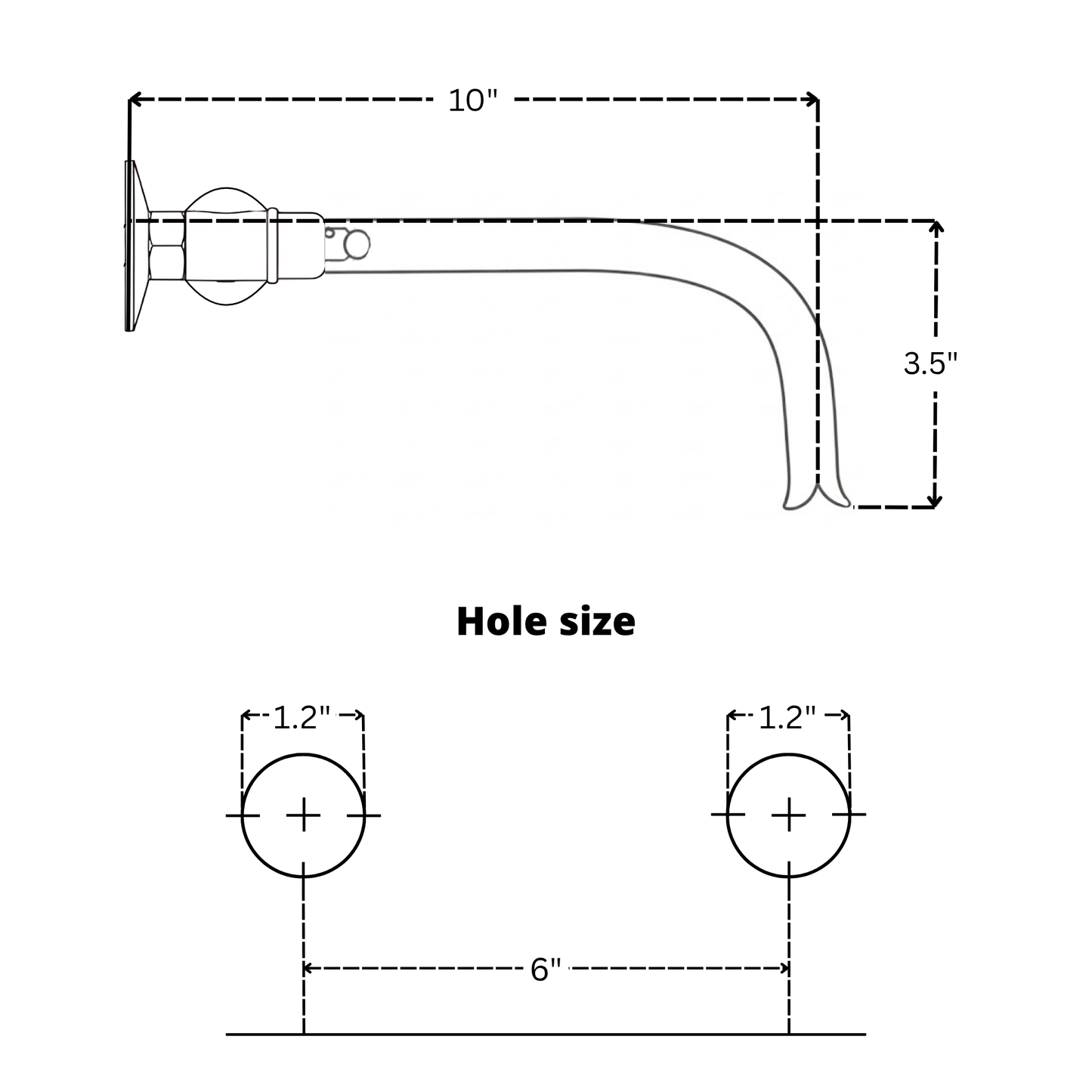 Unlacquered Brass Wall-Mount Bathroom Faucet with Lever handles