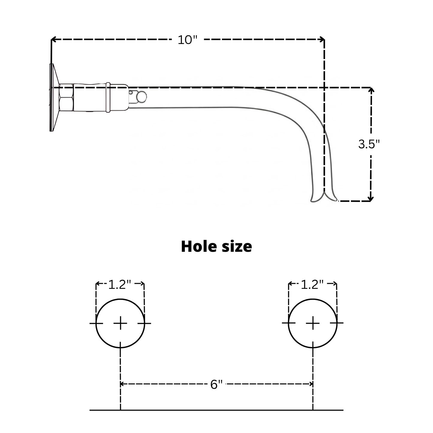 Unlacquered Brass Wall-Mount Bathroom Faucet with Lever handles
