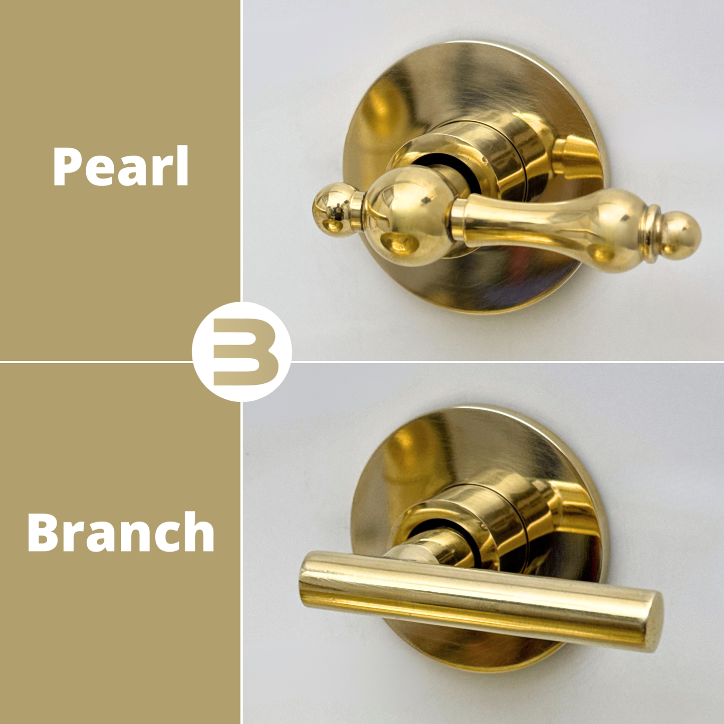 Unlacquered Brass Wall-Mount Faucet with Lever handles