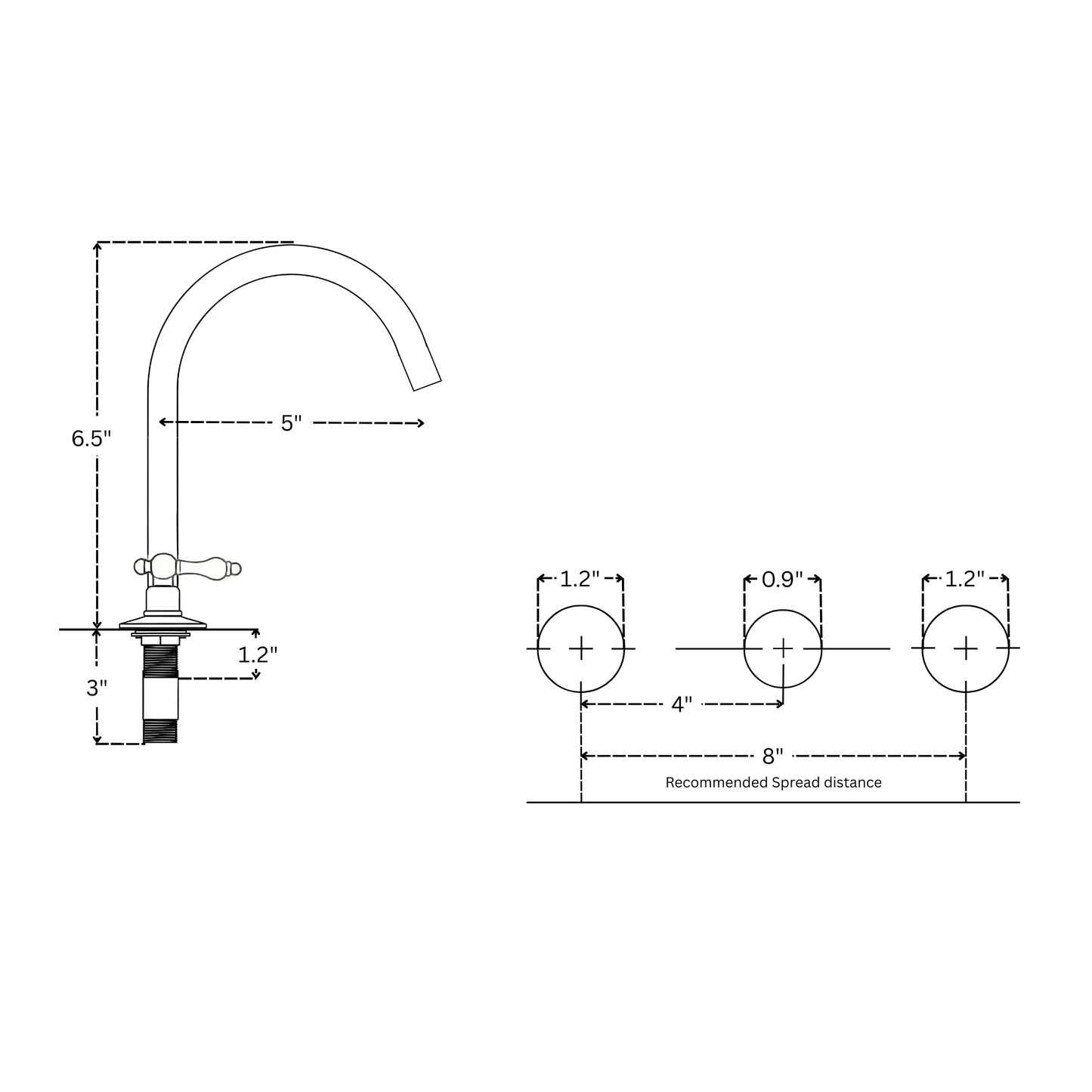 Unlacquered Brass Widespread Bathroom Sink Faucet With Lever Handles