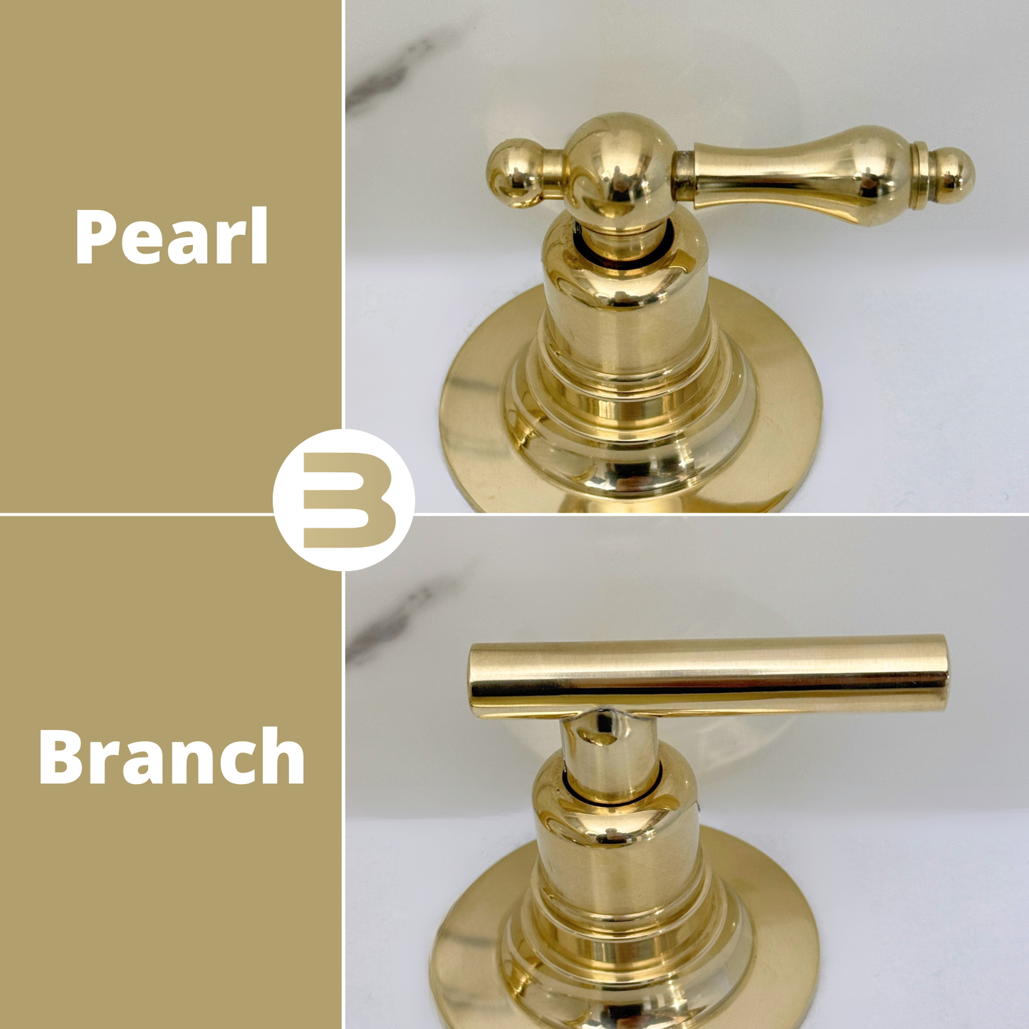 Unlacquered Brass Widespread Bathroom Curved Faucet With Lever Handles