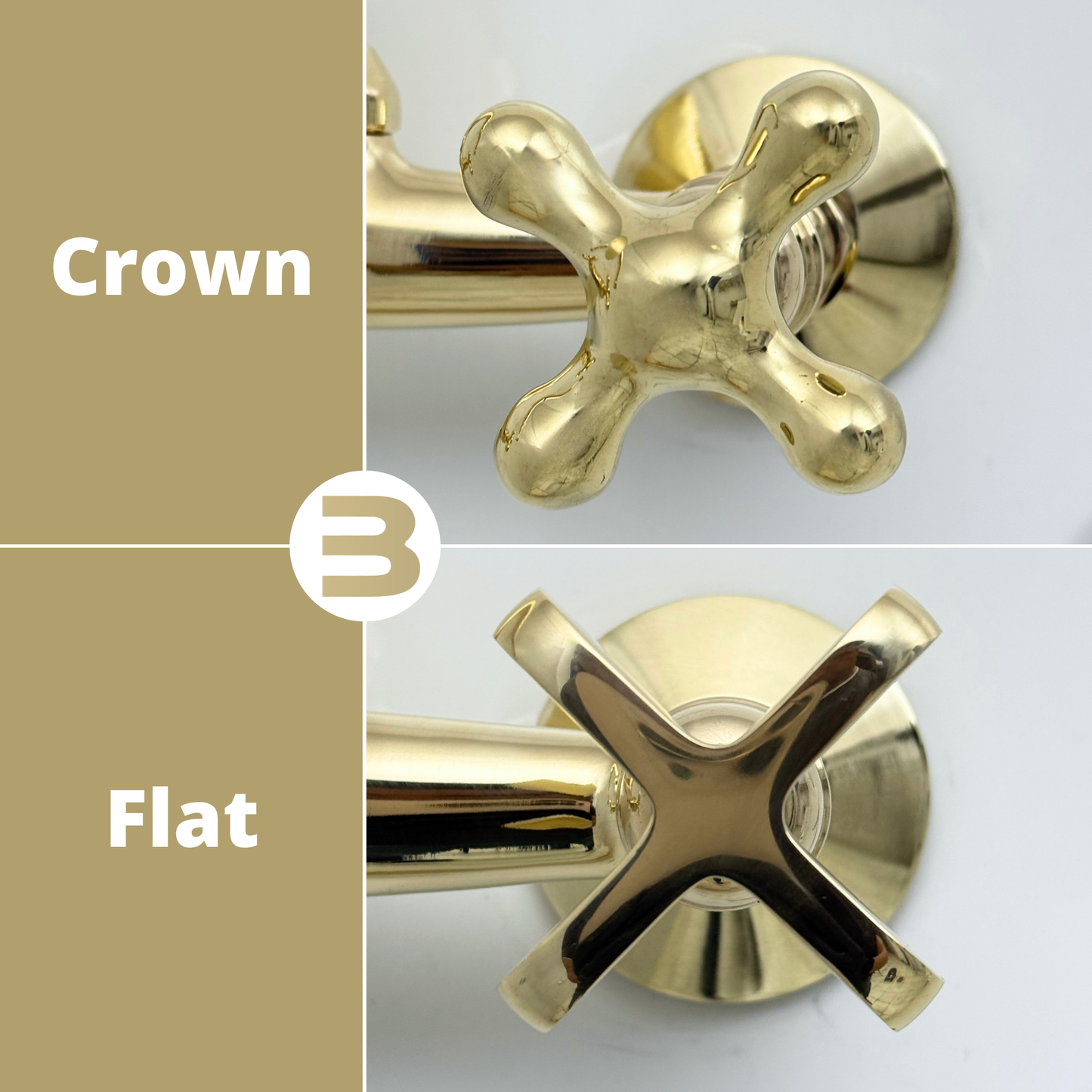 Wall-Mounted Unlacquered Brass Faucet