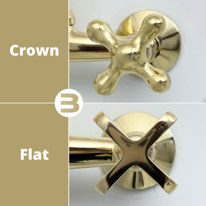 Wall-Mounted Unlacquered Brass Faucet