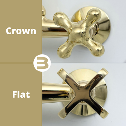Wall-Mounted Unlacquered Brass Faucet