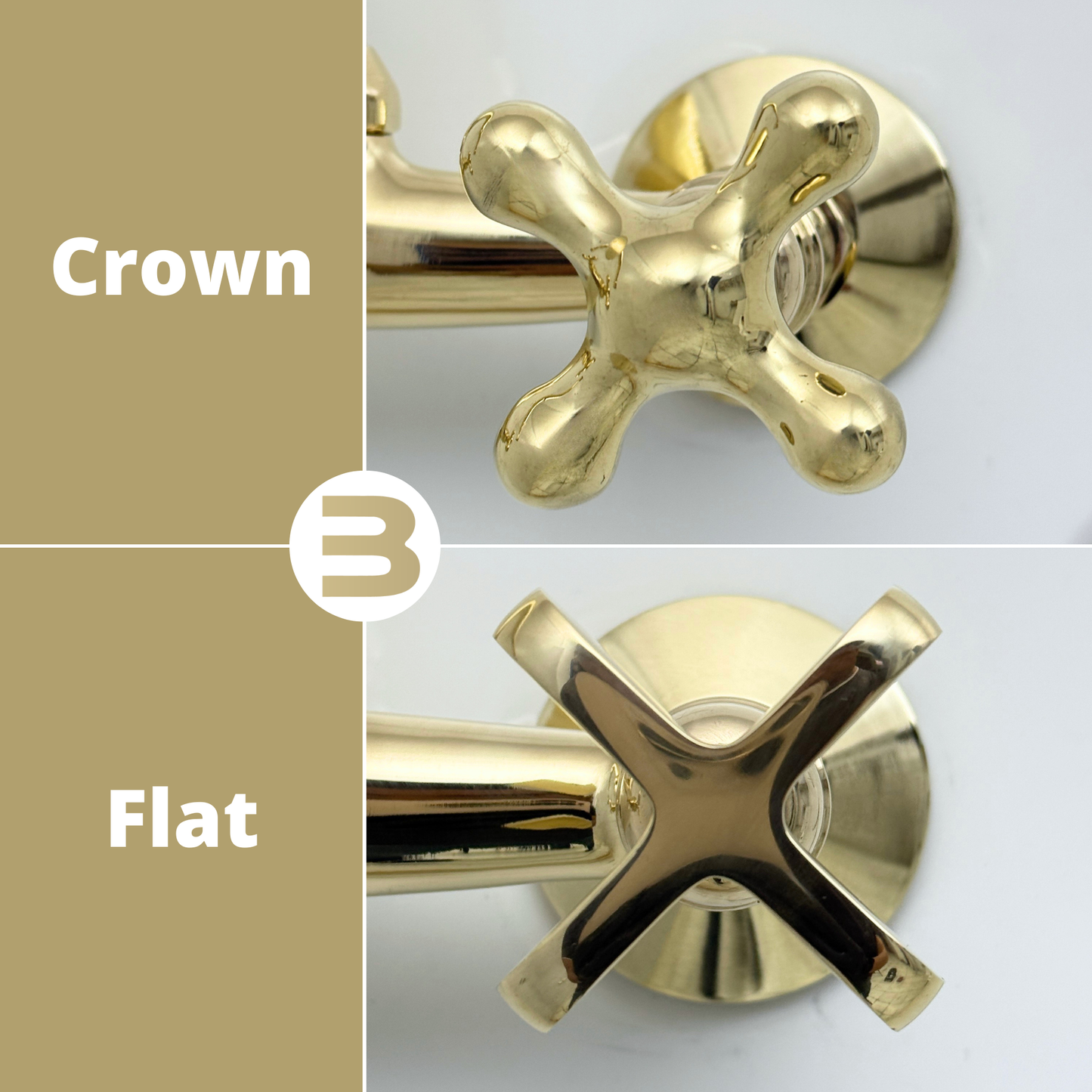 Wall-Mounted Unlacquered Brass Faucet